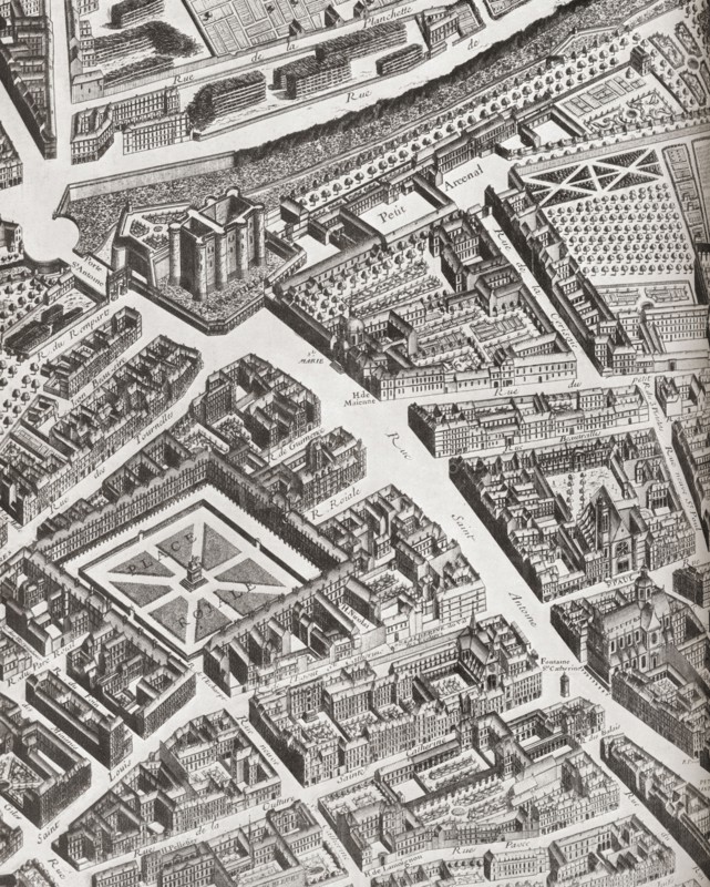 Fragment of the Turgot Map of Paris.