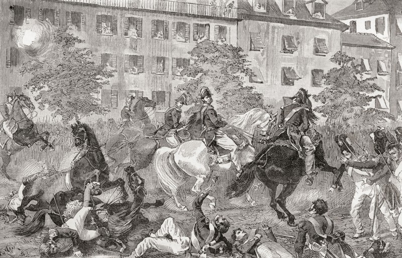 The assassination attempt on king Louis Philippe I of France.