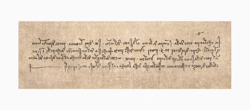 Mirror writing by Leonardo Da Vinci.
