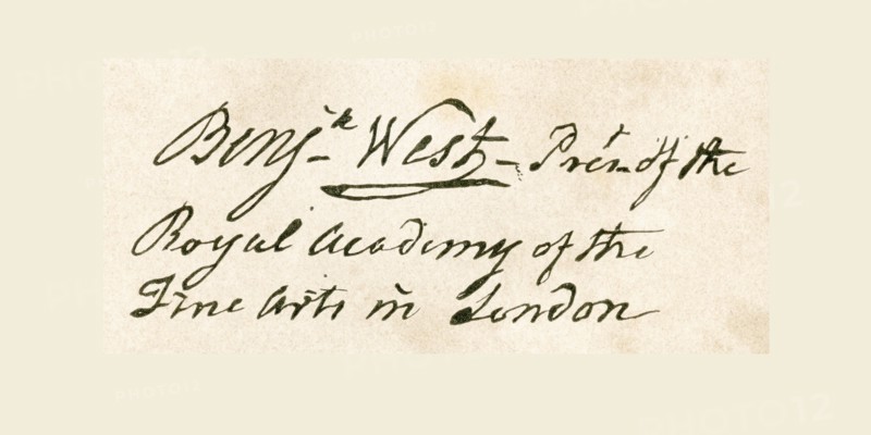 Signature of Benjamin West.