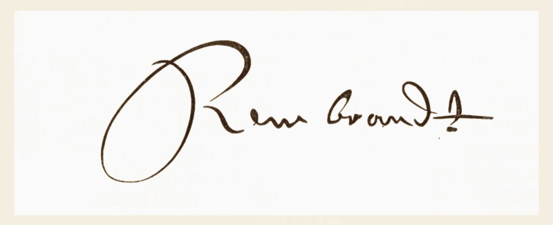 Signature of Rembrandt Harmenszoon van Rijn.