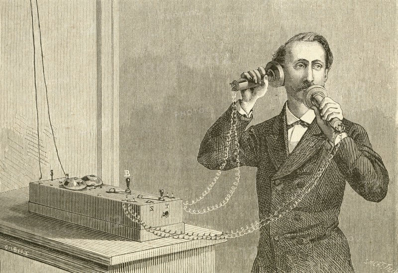 An early telephone.