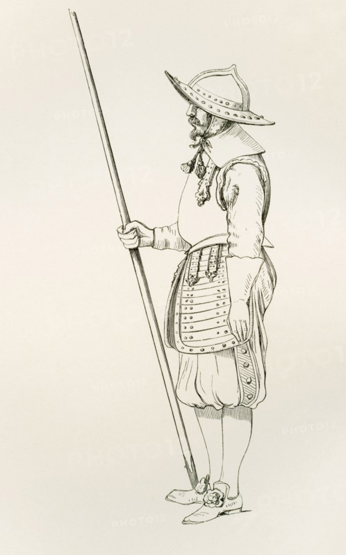 A pike man of the Cromwellian period.