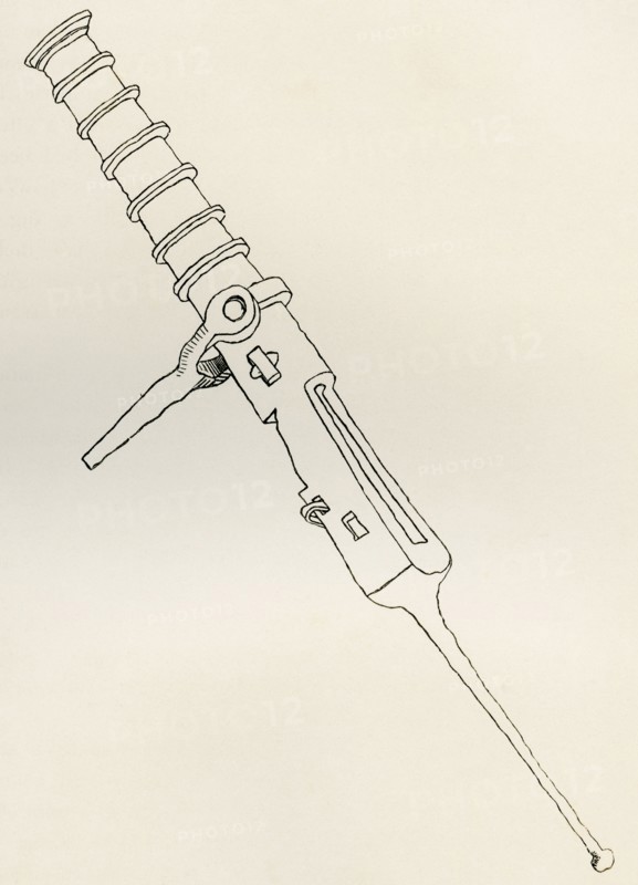 Small breech loading Pivot Gun of hooped iron.