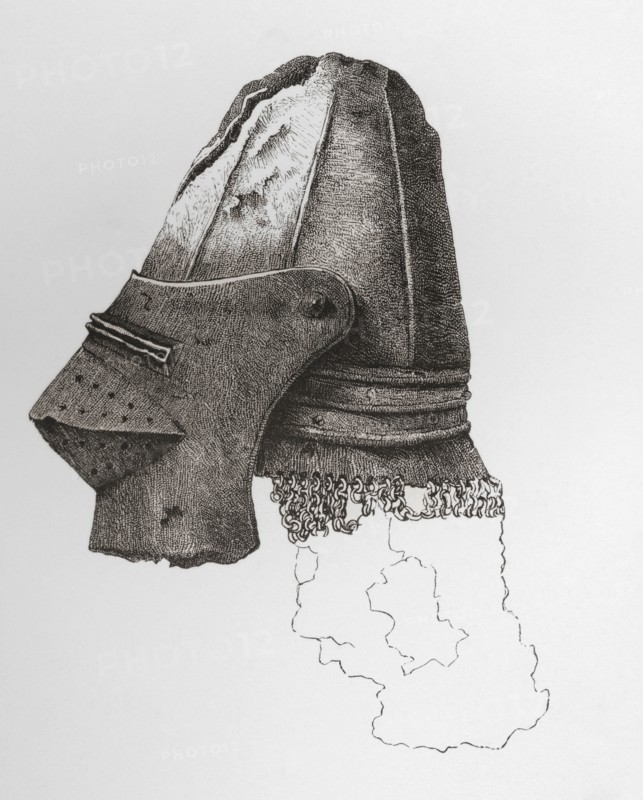 Fourteenth century Visored Bassinet.