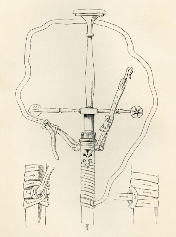 A 15th century sword and scabbard.