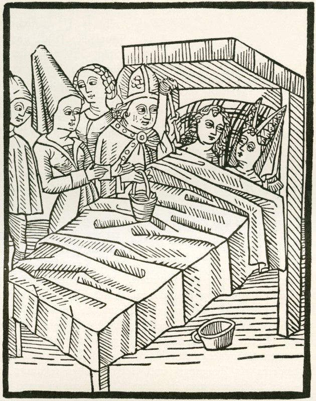 Ceremonial part of a marriage known as Beilagers.