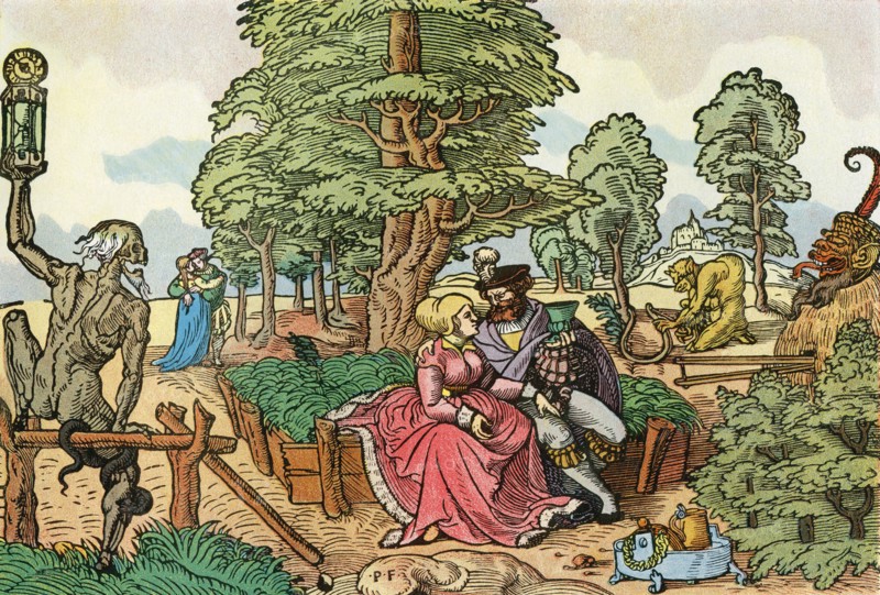 After A 16th Century Woodcut By Peter Flotner.