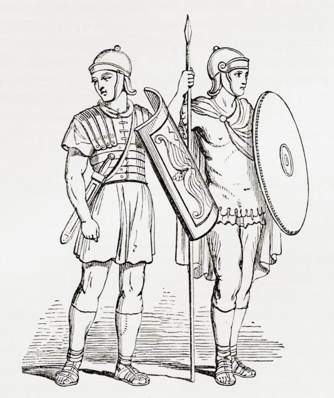 Roman infantry soldiers.