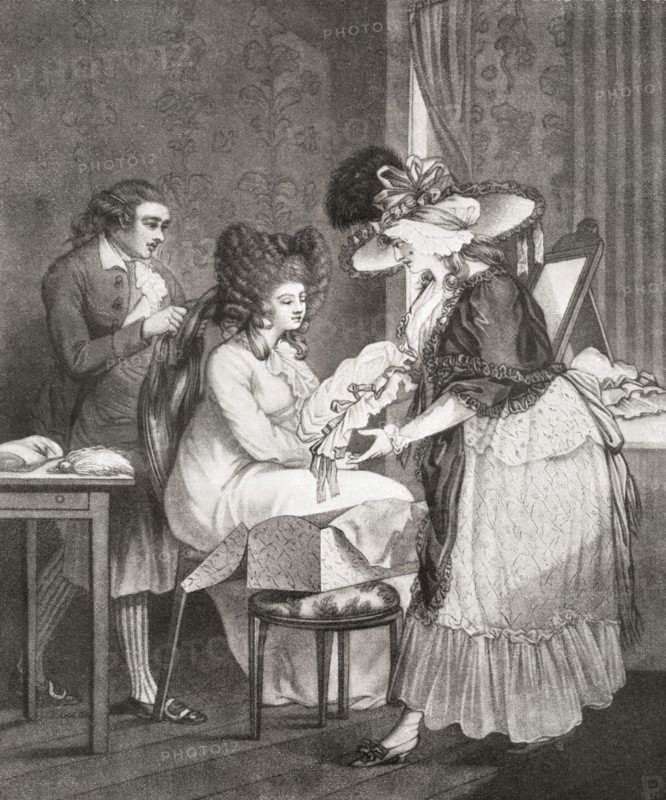18th Century Lady At Her Morning Toilette.