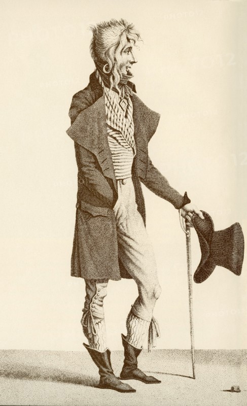Men's fashion during the French Revolution.