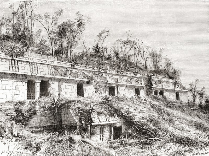 The Palace Of The Masks Or Codz Po'op Palace.