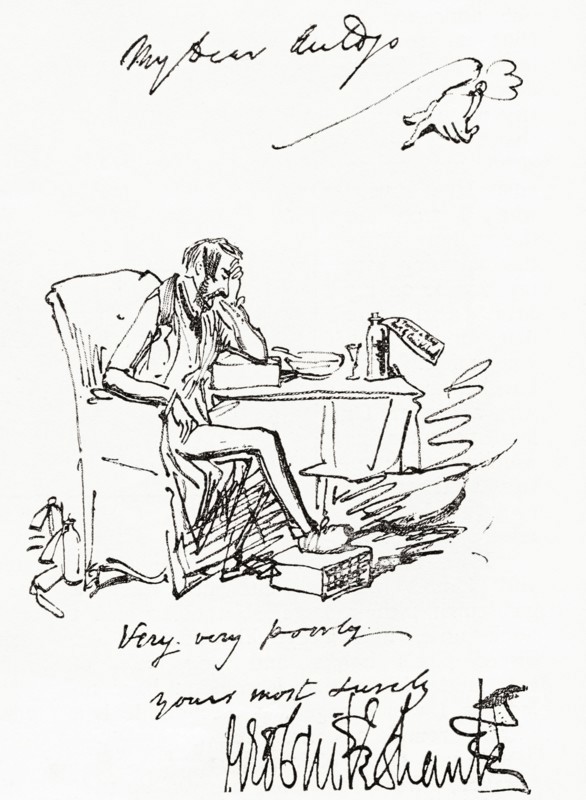 Letter by George Cruikshank to his friend Mr. Auldjo.