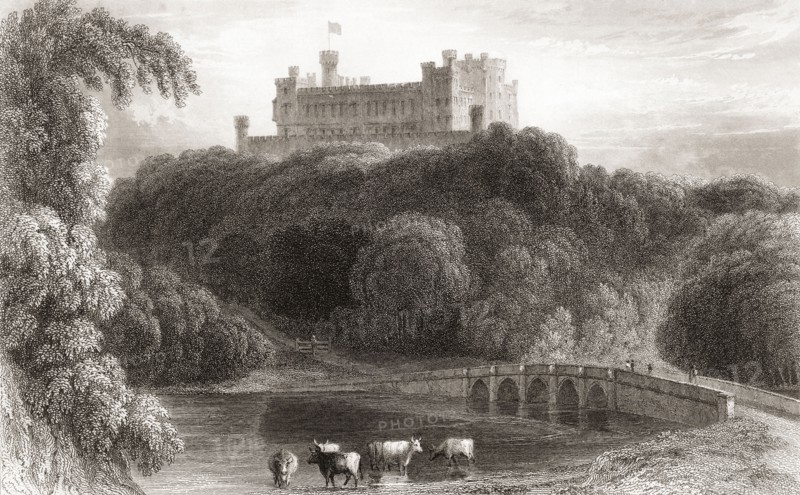 19th century view of Belvoir Castle.