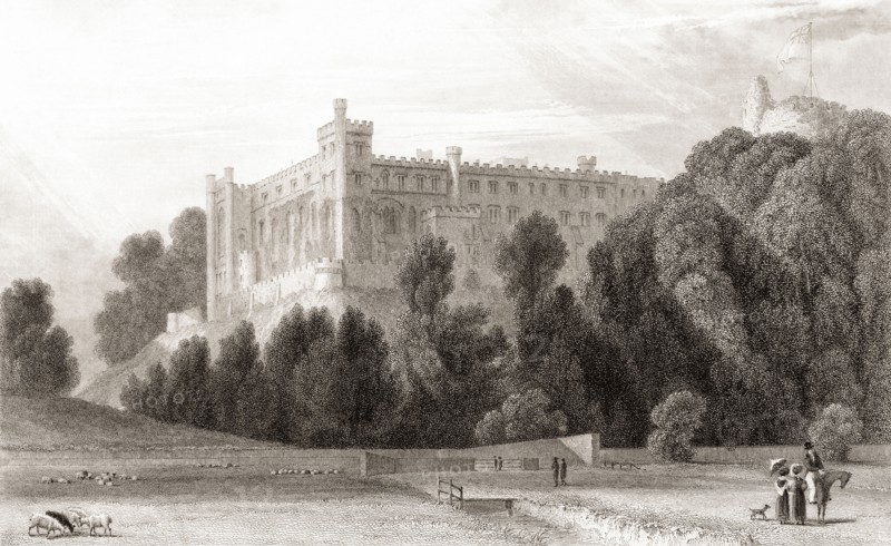 19th century view of Arundel Castle.