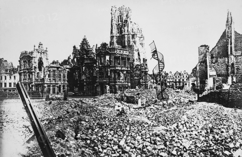 The Great war bomb damge with spiral staircase.