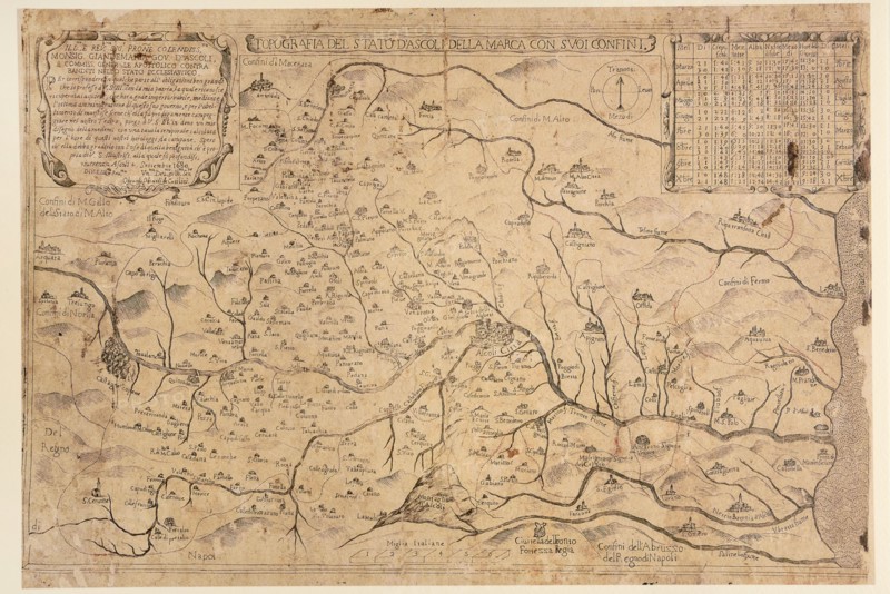 Carte géographique du 17e siècle