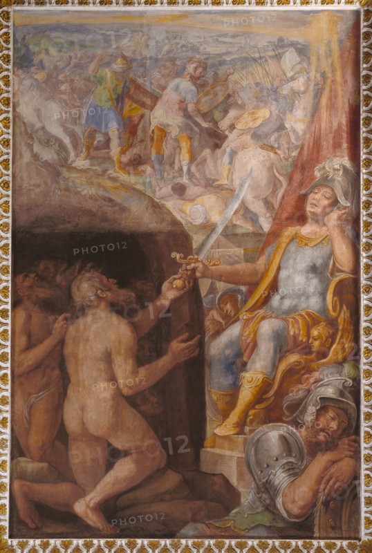 Oratorio della Carità, cycle of frescoes by Filippo Bellini