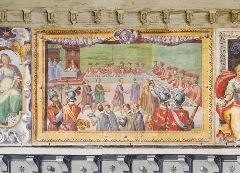 Fresco in the Palazzo Pallotta in Caldarola