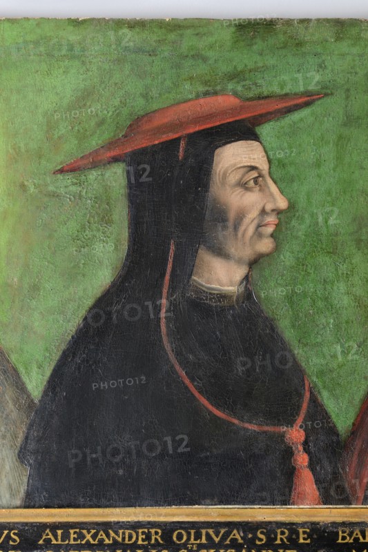 Tuscan School of the 16th century, Portrait of the Illustrious Men of Sassoferrato, Cardinal Alessandro Oliva.