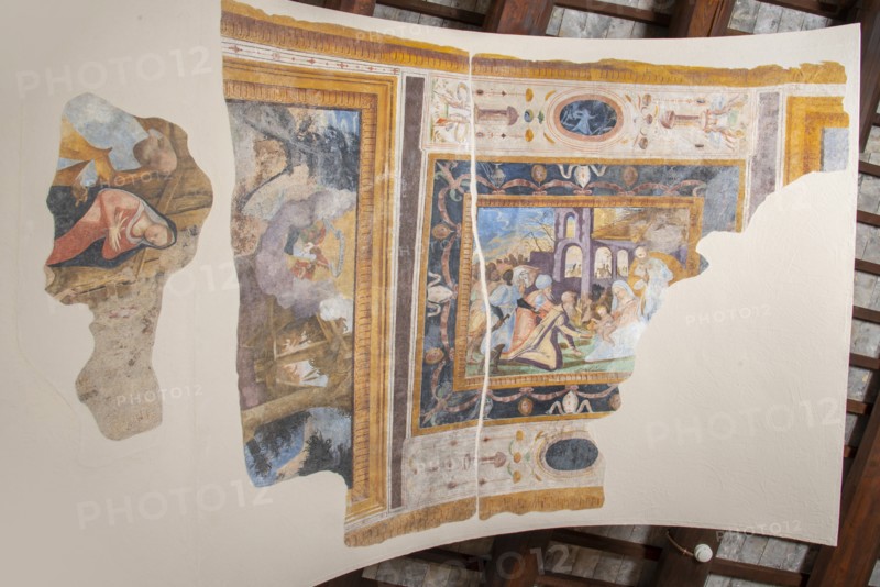 Nativity and Adoration of the Magi (detached fresco) by Francesco De Magistris