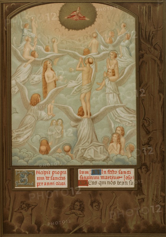 Angels present to God the souls of the newly elected
