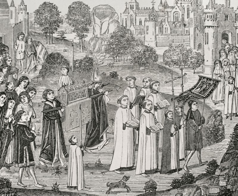 Count Renier bearing the body of Saint Veronica to St
