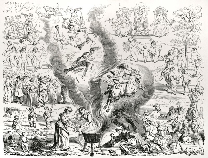 Witches' Sabbath as reported in a judgment delivered by the court of Arras in 1460