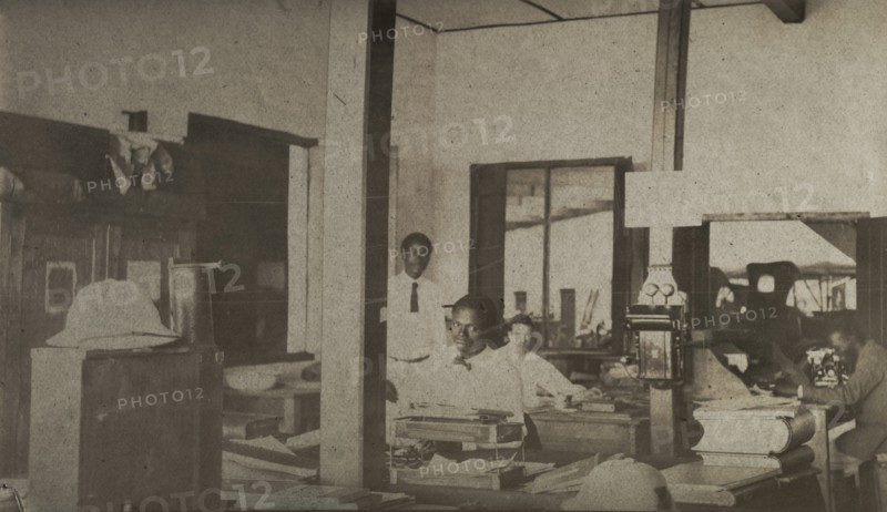 Alfred Tamlin in his office