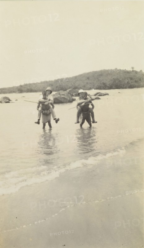 Alfred Tamlin in the sea