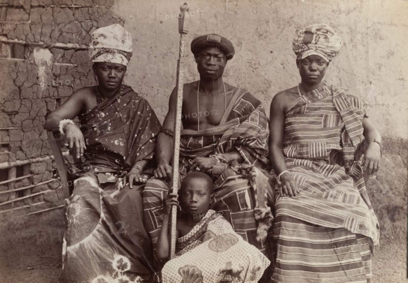 Ghanaian chief with family