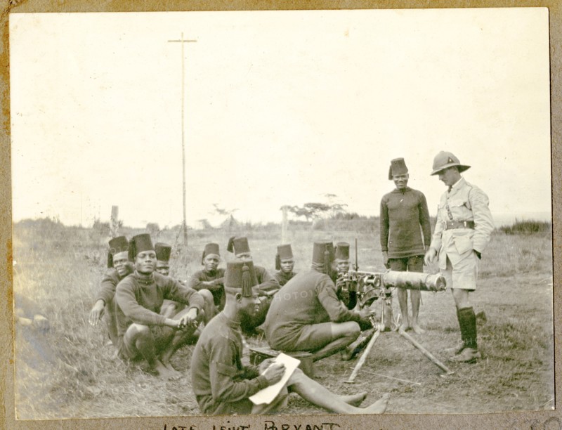 WWI soldiers on Uganda Railway train