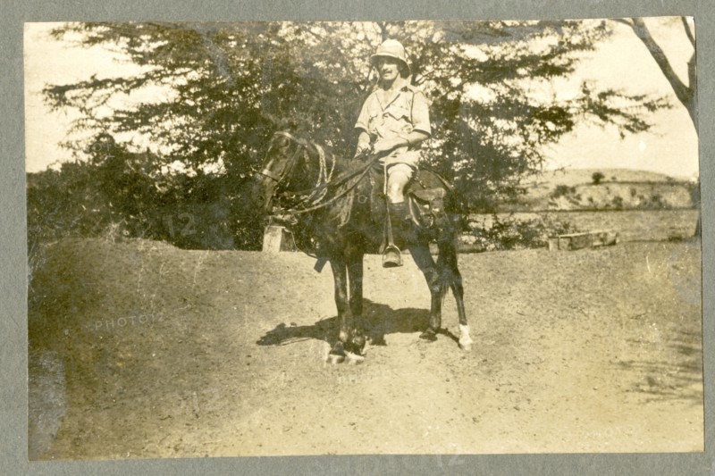 C.N. Jones on a horse, Jubaland