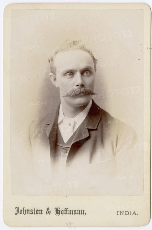 Studio portrait of unidentified European man