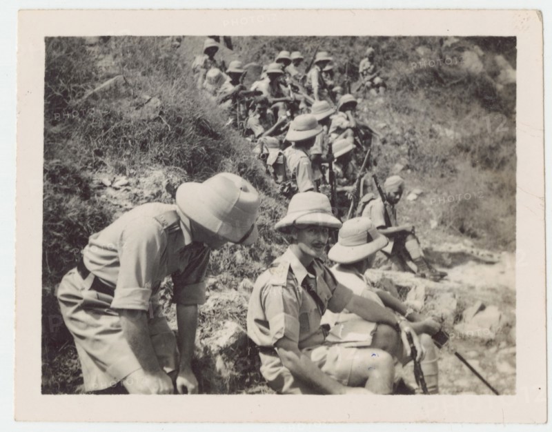 Group of soldiers on military exercise, Kohat, NWFP
