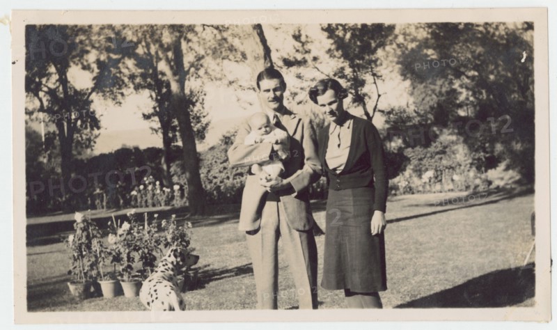 European couple with dog and baby [? at Simla]