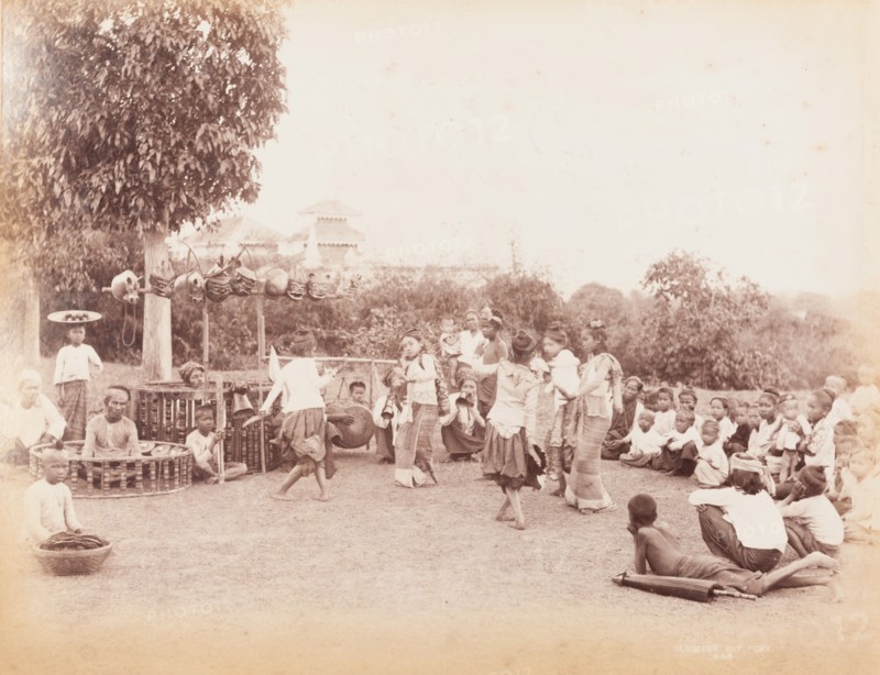 Burmese Children Performing Zat Poay
