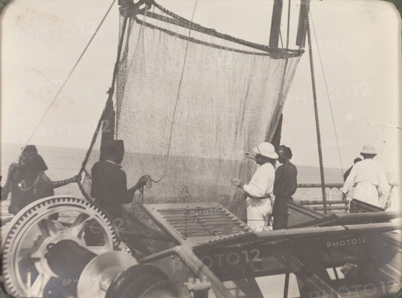 Deep sea trawl net on the RIMS Investigator