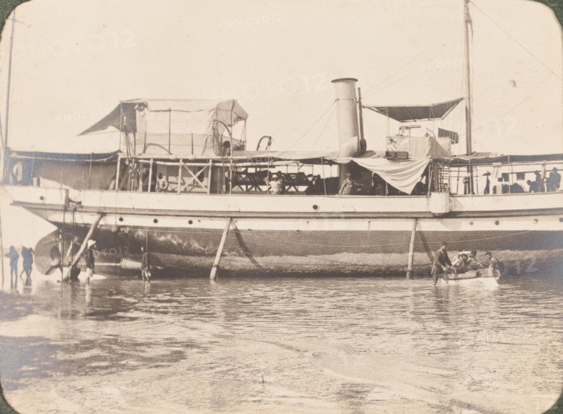Armed launch miner under repair