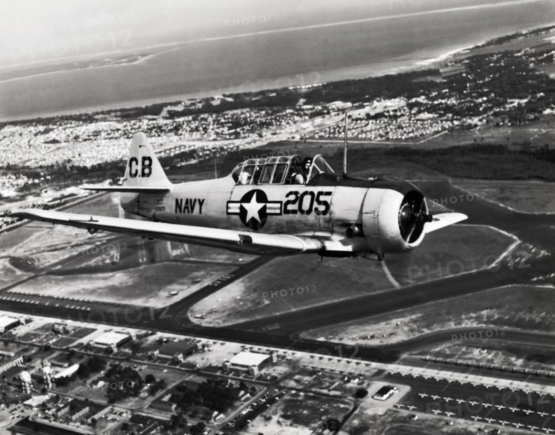 Navy SNJ IN Flight