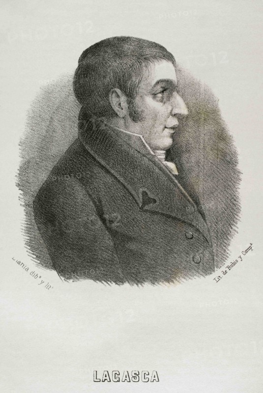 Mariano Lagasca y Segura (1776-1839). Spanish botanist. Director of the Royal Botanical Garden of Madrid. Illustration by Santiago Llanta. Lithography. Cronica General de España, Historia Ilustrada y Descriptiva de sus Provincias. Aragon, 1866.