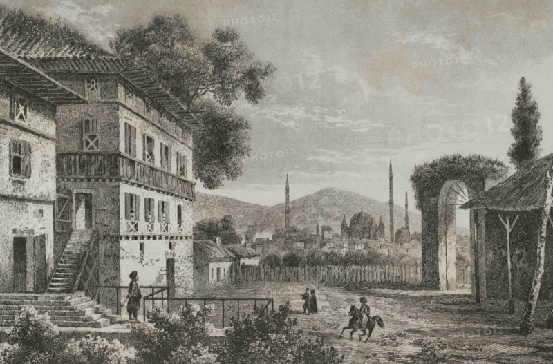 Ottoman era. Turkey. Constantinople. The Forty Churches (Keurk Klica). Engraving, 19th century.