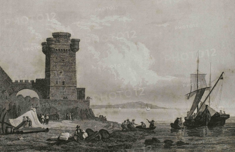 Ottoman domination period. Rhodes (today Greek territory). Engraving by Lemaitre, Arnout and Cholet. Historia de Turquia by Joseph Marie Jouannin (1783-1844) and Jules Van Gaver, 1840.
