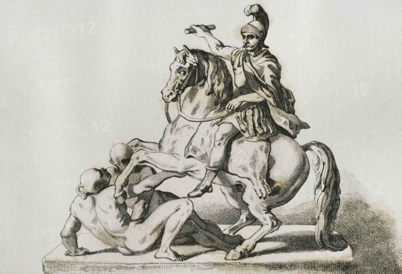 John III Sobieski (1629-1696). King of Poland and Grand Duke of Lithuania (1674-1696). Statue dedicated to the Polish hero in Lazienki Park, Warsaw. Engraving by Lemaitre, Vernier and Lafon. History of Poland, by Charles Foster. Panorama Universal, 1840.
