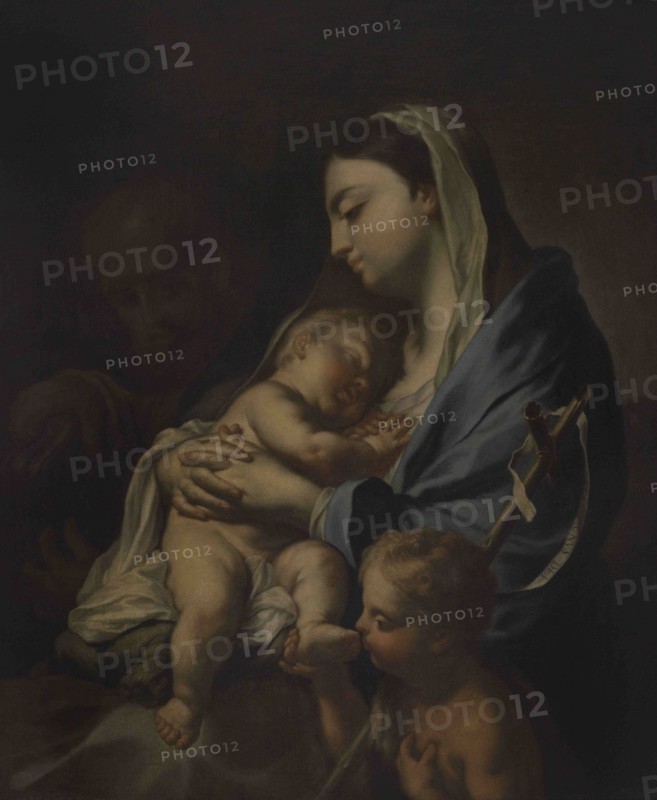 Francesco Trevisani (1656-1746). Italian painter. Holy Family with the Infant Saint John the Baptist. National Museum of Fine Arts. Valletta. Malta.