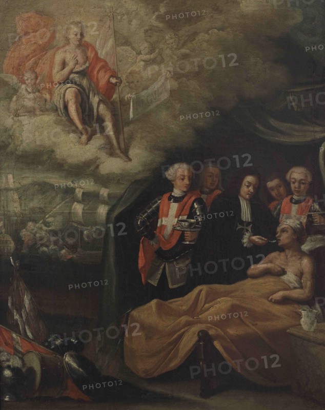 Circle of Antoine Favray (1706-1798). French painter. Allegory of the Order of St John. Oil on canvas. National Museum of Fine Arts. Valletta. Malta.