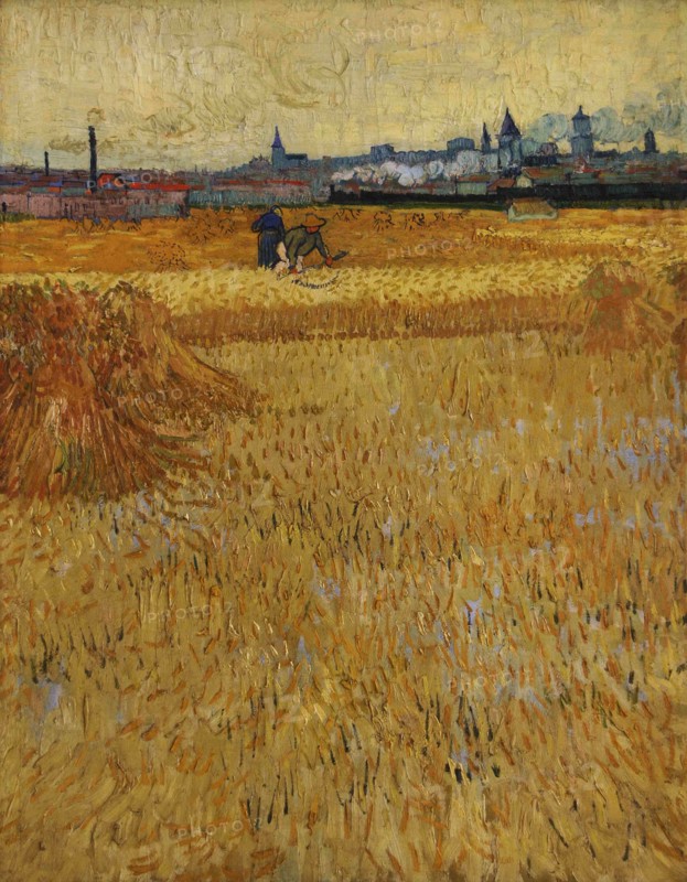Vincent Van Gogh (1853-1890). Dutch post-impressionist painter. The Harvesters, 1888. Oil on canvas (73 x 54 cm). Rodin Museum. Paris. France.