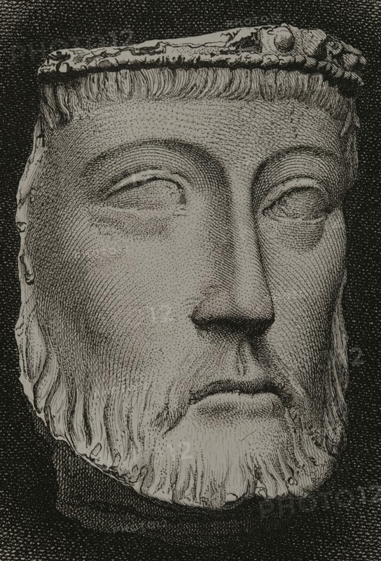 John I of Castile (1358-1390). King of Castile from 1379 to 1390. Engraving by Masson. Lithographed by Magín Pujadas. Historia General de España, by Modesto Lafuente. Volume II. Published in Barcelona, 1879.