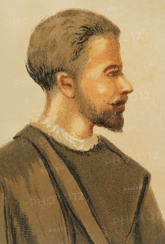Philipp Melanchthon (1497-1560). German religious reformer. Portrait. Chromolithography. Historia Universal, by César Cantú. Volume VIII. Published in Barcelona, 1886.