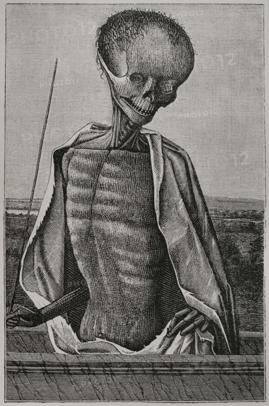 Doctor Death. Engraving from a miniature of a 16th century book of hours. Sciences & Lettres au Moyen Age et a l'epoque de la Renaissance. Paris, 1877.
